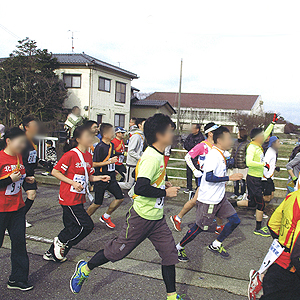 美川一周耐寒継走大会に出場