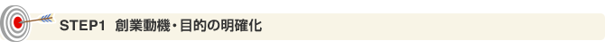 STEP1 創業動機・目的の明確化