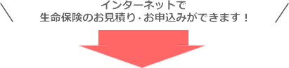 インターネットで生命保険のお見積り・お申込みができます！