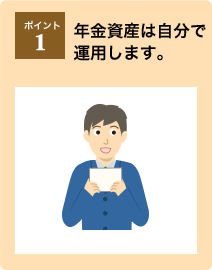 ポイント1：年金資産は自分で運用します。