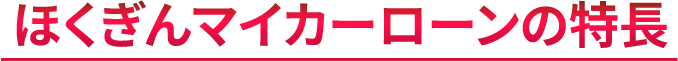 ほくぎんマイカーローンの特長